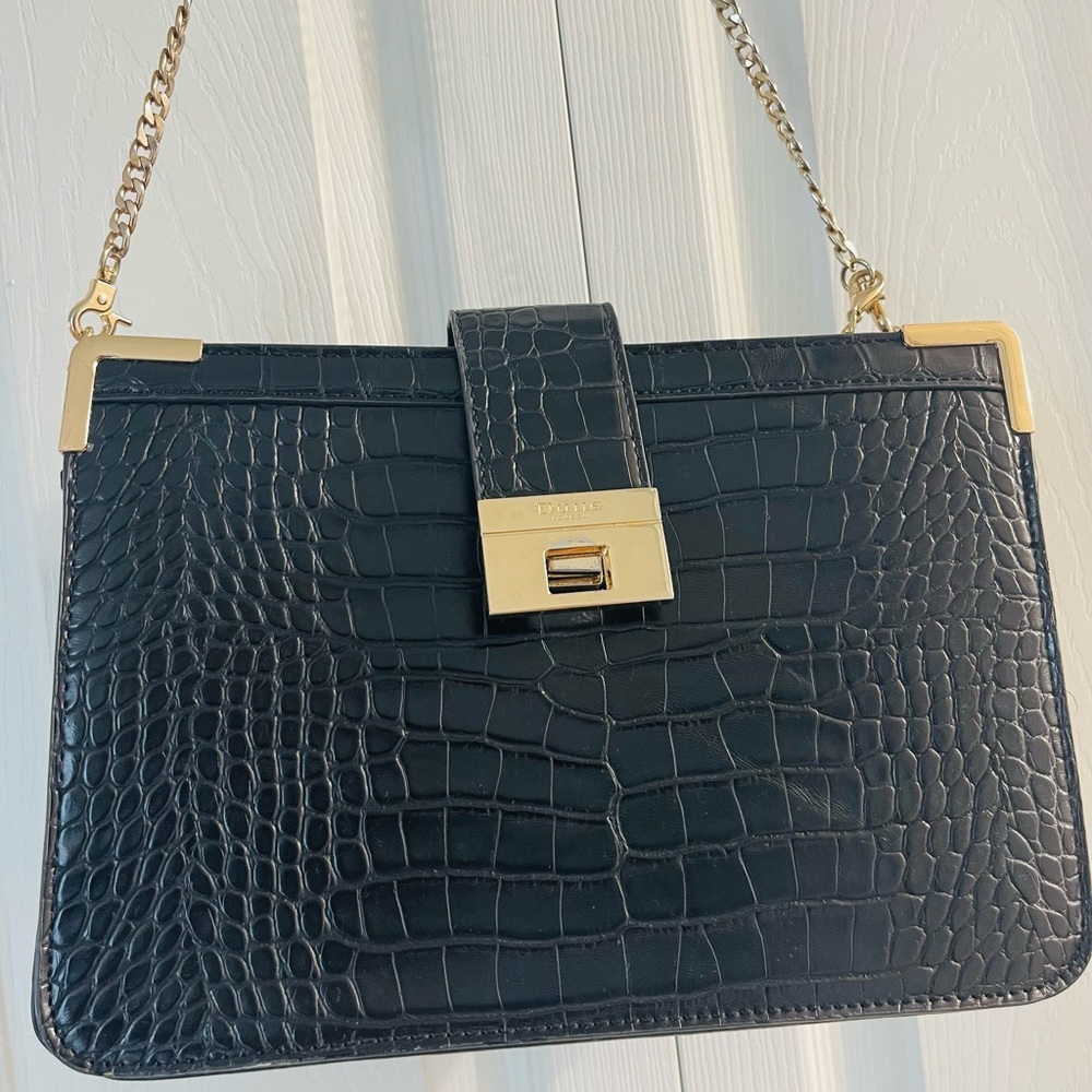 Black purse by DUNE London black shoulder bag  - silver chain sling bag